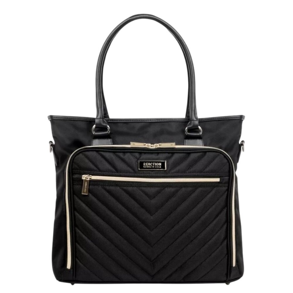 ✨NEW✨Kenneth Cole Reaction Chelsea Chevron 15" Laptop & Tablet Business Tote - Picture 3 of 6